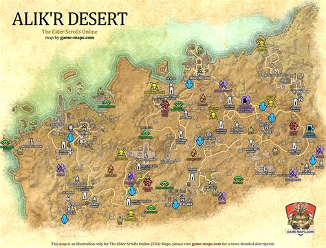 Alikr Desert Map The Elder Scrolls Online Eso