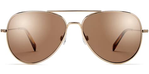 Warby Parker Raider Wide Sunglasses In Metallic Lyst