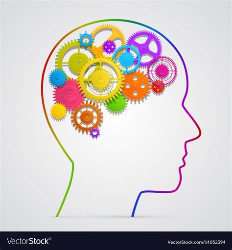 Head With Gears In Brain Royalty Free Vector Image