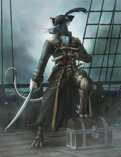 Oc Ratfolk Pirate Captain Characterdrawing Fantasy Character Art