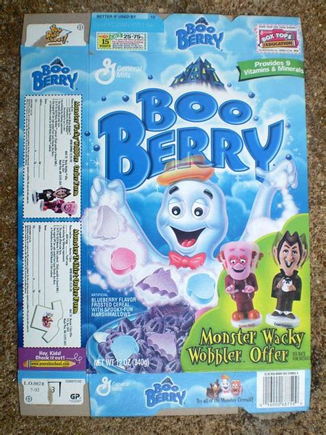 General Mills Cereal Boxes 2002 General Mills Boo Berry Cereal Box
