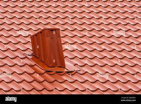 Modern Red Roof Made Of Metal Stock Photo Alamy