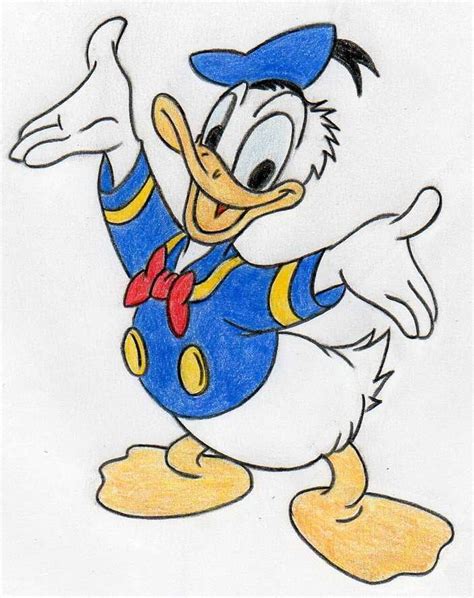 How To Draw Donald Duck On Easy Drawings And Sketches In Disney Drawings Disney