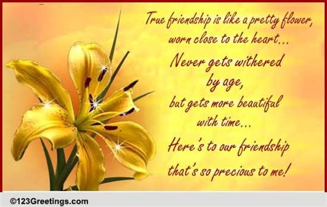 I Treasure Your Friendship Free Thoughts Ecards Greeting Cards