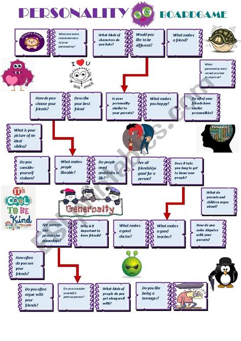 Personality Boardgame Esl Worksheet By Bbubble Board Games