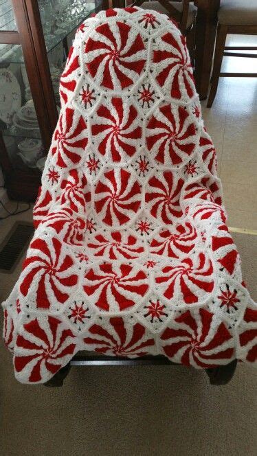 Peppermint Afghan Crochet Blanket Throw Blanket Blanket