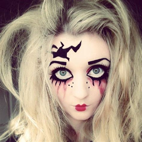 Creepy cracked doll makeup for Halloween, for a tutorial: https://www