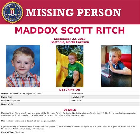 police chief “deeply saddened” body found in long creek confirmed to be maddox ritch