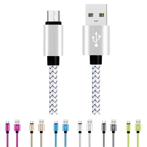 Space Short Micro Usb Cable V8 Mobile Phone Charging Cord Data For