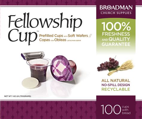 Fellowship Cup Box Of 100 Prefilled Communion Bread And Cup
