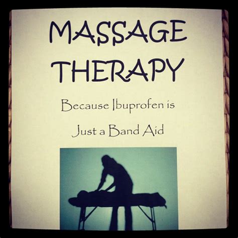 Massage Therapy Because Ibuprofen Is Just A Band Aid