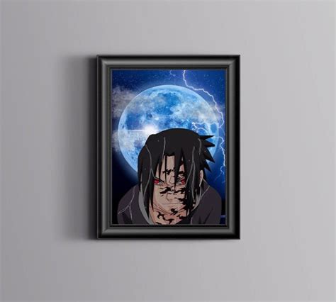 Sasuke Naruto Anime Print Etsy