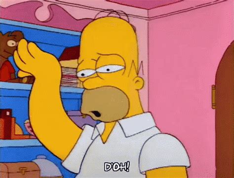 Homer Simpson Doh Face Palm Reaction 