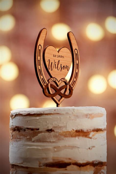 Personalized Wedding Cake Topper Rustic Cake Toppers For