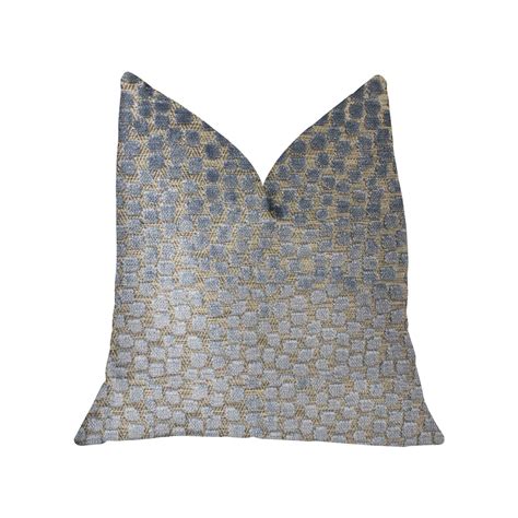 Blue And Silver Luxury Throw Pillow 24in X 24in