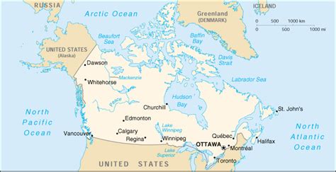 Cia World Map Of Canada