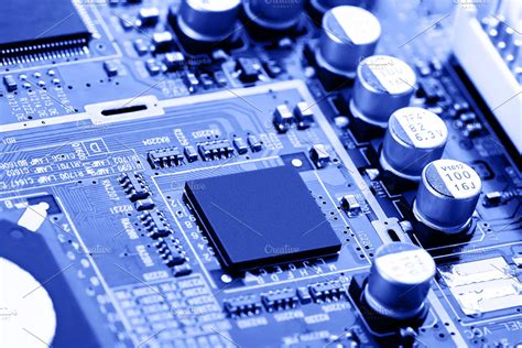Electronic Circuit Board Close Up High Quality Technology Stock