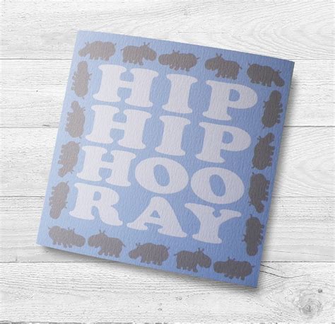 Hip Hip Hooray Congratulations Card By Glyn West Design