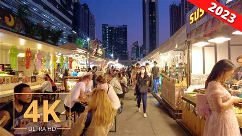 The Best Night Market In Bangkok 🇹🇭 Thailand Downtown Jodd Fairs Evening City Street Walk
