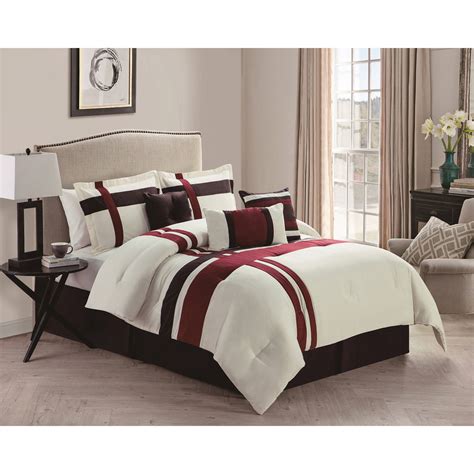 Vcny Home Berkley 7 Piece Multi Colored Stripe Bedding Comforter Set