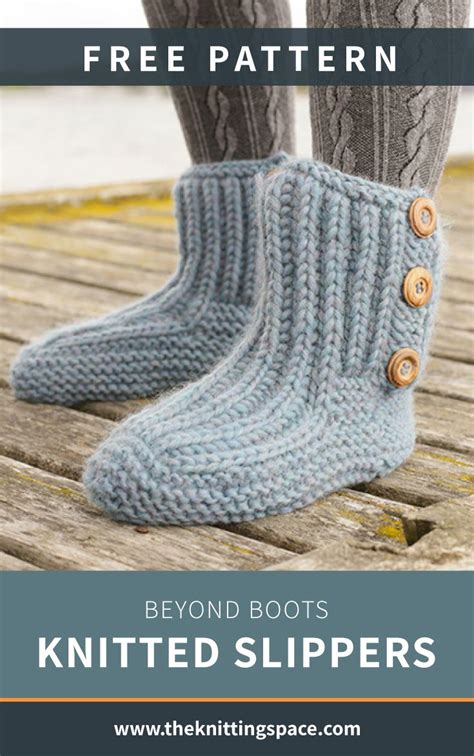 Knitted Slippers With The Text Free Pattern Beyond Boots Knitting For