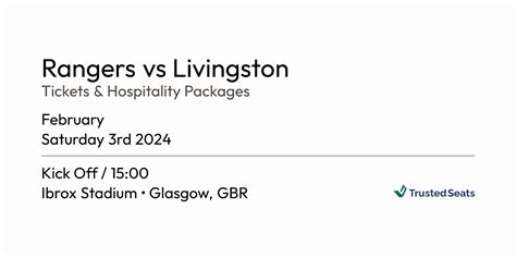 rangers vs livingston tickets · trustedseats