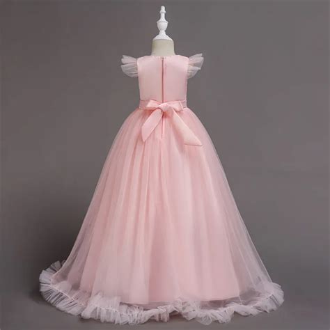 Long Gown Girl Princess Party Dress For Kids Long Gown Flower Girl