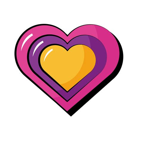 Heart Love Pop Art Flat Style 2475366 Vector Art At Vecteezy