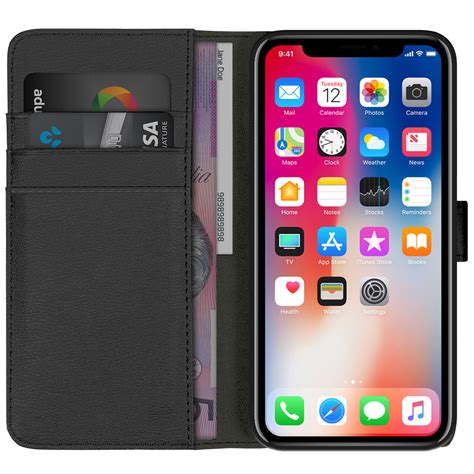 Jimmycase, the best iphone x card holder case available. Orzly Premium Leather Wallet Case - Apple iPhone X (Black)