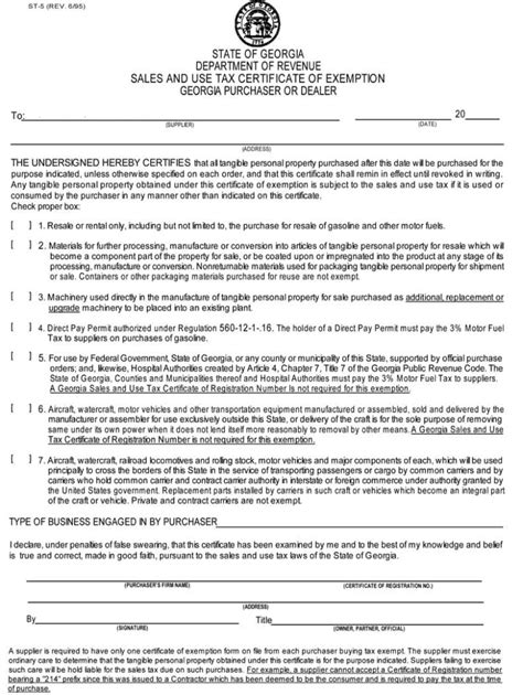 Georgia Resale Certificate Fill Out And Sign Online Dochub
