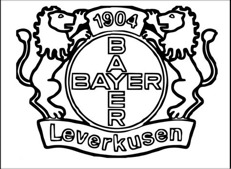 Bayer leverkusen vector logo vector art. Bayer Leverkusen Soccer Club Logo Clip Art coloring pages