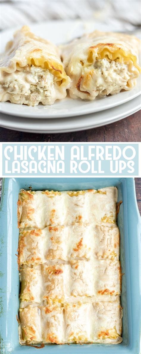 These Chicken Alfredo Lasagna Roll Ups Are Perfect For A Delicious