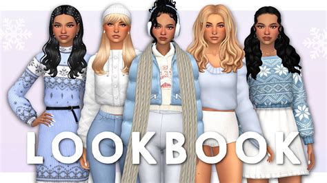 Winter Lookbook ️ Sims 4 Create A Sim Full Cc List Maxis Match