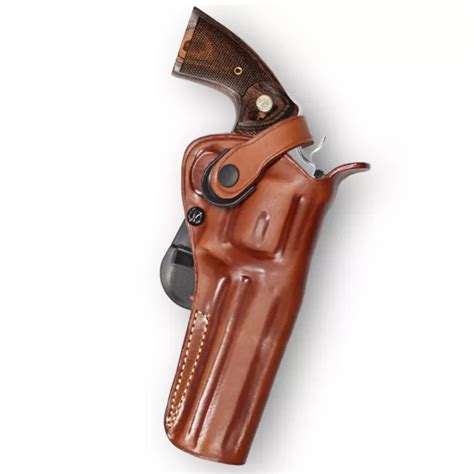LEATHER OWB PADDLE Holster Custom Fit Colt Python Revolver Barrel PicClick