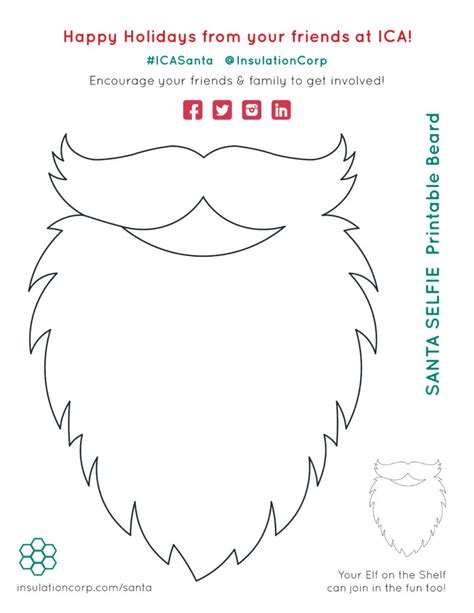 Free Printable Santa Cotton Ball Beard