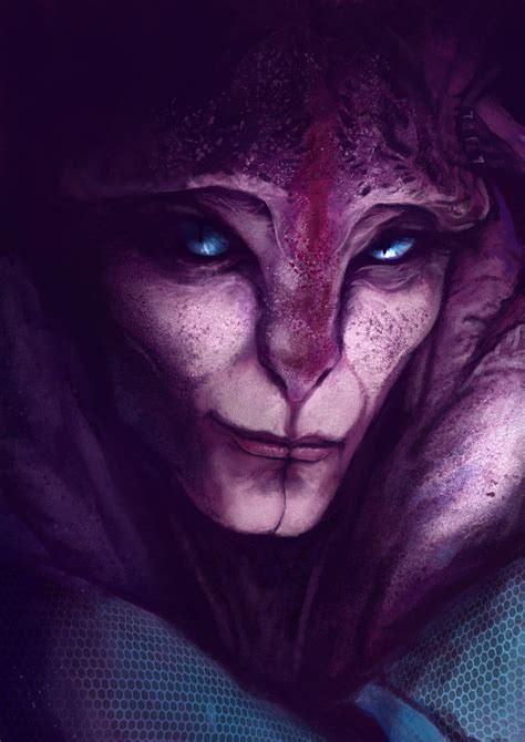 Portrait Of Jaal Ama Darav Angara Companion From Mass Effect Etsy