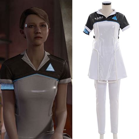 Game Detroit Become Human Kara Cosplay Costume Ax400 Agent Outfit Women