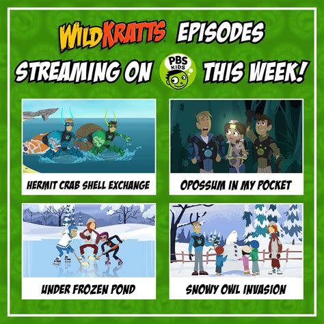 Wild Kratts Episodes Streaming on the PBS KIDS Player This Week