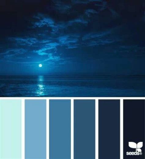 Moonlight Blues Colour Pallette Color Palate Colour Schemes Color