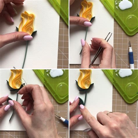 Quilling Roses Tutorial How To Make Paper Flowers Rose Etsy