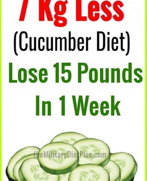 7 Day Cucumber Diet Plan