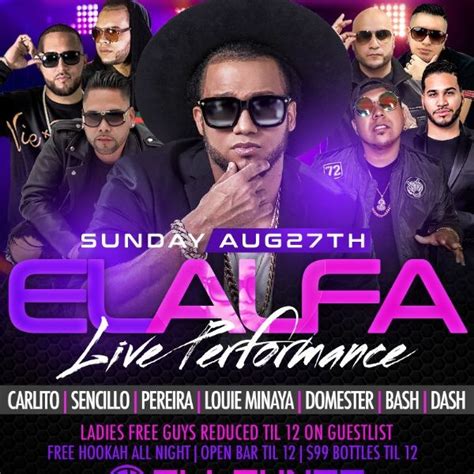 El Alfa Live At Sl Lounge Tickeri Concert Tickets Latin Tickets