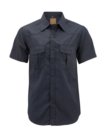 Mens Casual Western Pearl Snap Button Down Short Sleeve Cowboy Dress