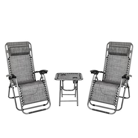 Zero gravity chair outdoor chaise. UBesGoo 3 PCS Zero Gravity Chair Patio Chaise Lounge ...