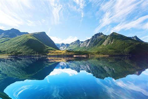Norway Lake Mountains Sky Water Nature Wallpapers Hd Desktop And
