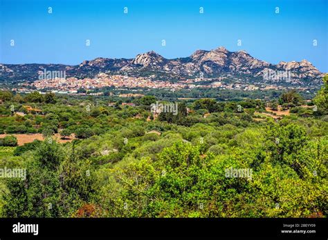 Panoramic View Of Fills And Valleys South The Town Of Arzachena