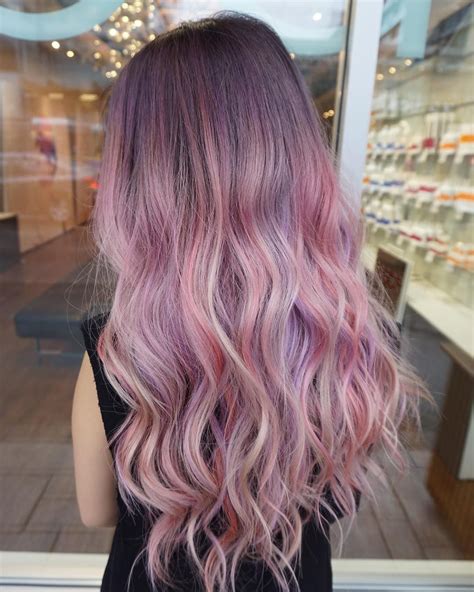 Ombre Purple Hair Color Long Hairstyle Curly Pastel Lavender