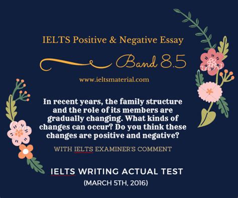 I can say 'this is a 13 mark answer' though and i can say that, very. IELTS Writing Task 2: Positive or Negative Question & Band ...
