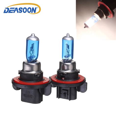 1set2pcs H13 9008 12v 6055w Halogen Xenon Headlight Bulbs 6000k