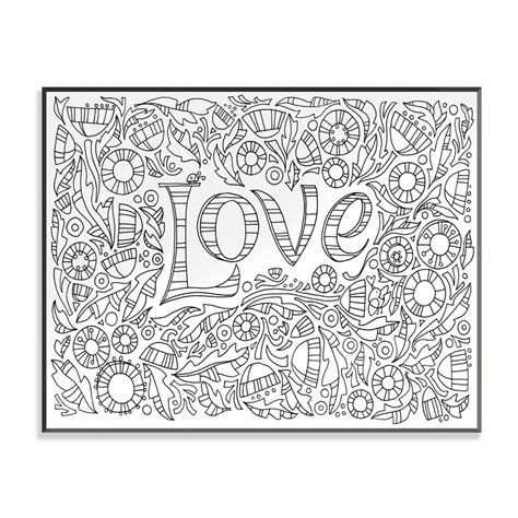 Stupell Industries Diy Coloring Wall Plaque Garden Of Love Graphic Art